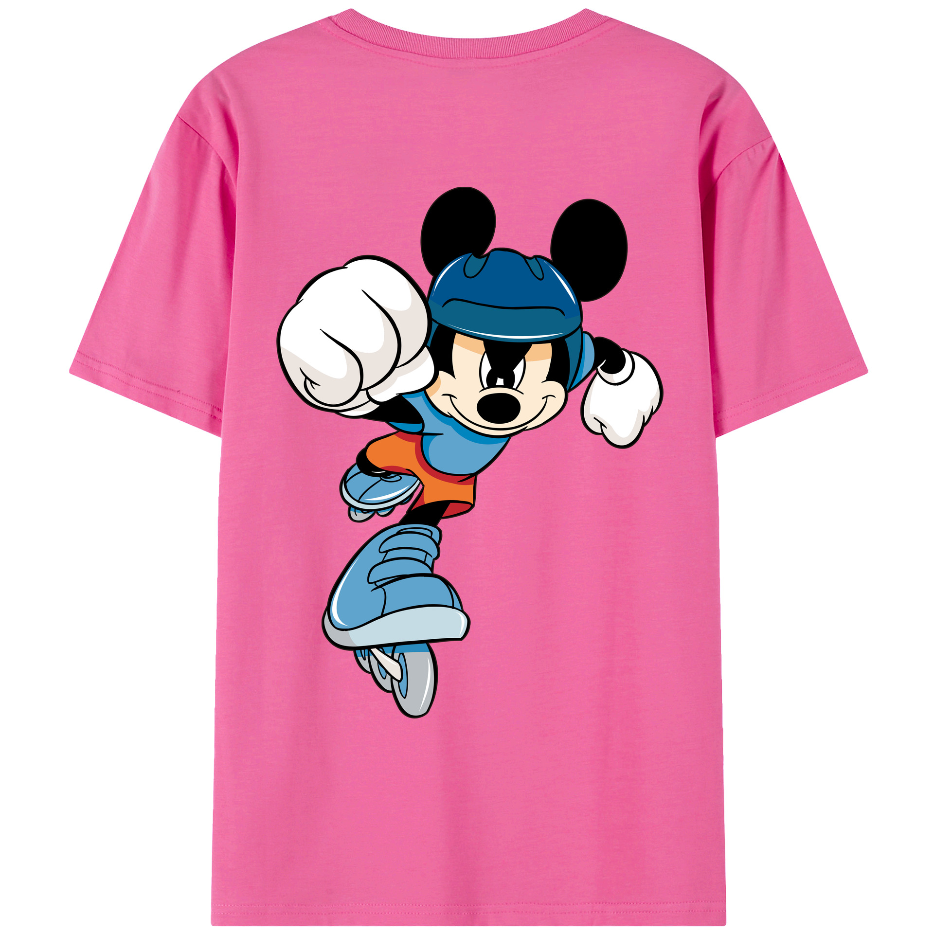 （画像用） ミッキーマウス Mickey Mouse レディース半袖Tシャツ(バックプリント)